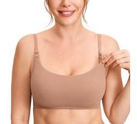 MOMANDA Donna Reggiseno Allattamento a Costine Ghiaia Beige L