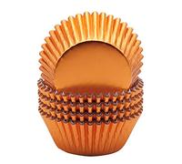 Mombake Pirottini standard per cupcake e muffin, arancioni, per feste e altro, 100 pezzi