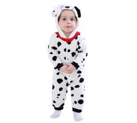 MOMBEBE COSLAND Costume da Bambino Animale Halloween Flanella Tuta, 3 Mesi-3 Anni, Dalmata, 3 anni