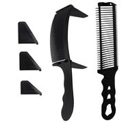 Mombudi, pettine da barbiere professionale | pettine di dissolvenza per uomini 2 pcs tagliare i capelli non slip tagliente pettine resistente al calore pettine piatto con pettinatura a pinza regolabi