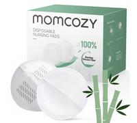 Momcozy Assorbenti monouso in fibra di bambù, materiali naturali al 100% e cuscinetti per il seno biodegradabili al 100%, essenziali per l'allattamento al seno, per mamme, 80 pezzi