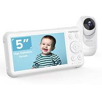 momcozy Babyfono con fotocamera Schermo 5 Pollici HD 1080P Baby Monitor senza WLAN Batteria 5000 mAh Audio bidirezionale Modalità Vox IR Visione Notturna Obiettivo grandangolare Portata 960 piedi