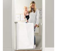 Momcozy Cancelletto per Bambini Estensibile, 0-140 cm Cancello per Bambini, Silenzioso e Operazione con una sola mano, Cancelletto di Sicurezza Retraibile per Scale/Interni/Esterni/Corrido, Bianca