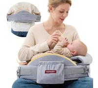 Momcozy CozyPro - Cuscino per allattamento, supporto lombare e braccio, recinzione di sicurezza, in memory foam stabile e elastico, supporto ergonomico, facile da allattare, cuscino più ampio
