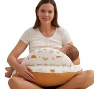 momcozy Cuscino per allattamento con bordo di sicurezza - Cuscino ergonomico per allattamento e stoccaggio con cinghia regolabile e fodera in cotone rimovibile, pioggia di meteoriti