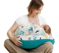 momcozy Cuscino per allattamento con bordo di sicurezza - Cuscino ergonomico per allattamento e stoccaggio con cinghia regolabile e fodera in cotone rimovibile，Animali E Foresta