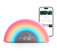 Momcozy DreamSync Tech™ Baby Sound Machine, luce notturna, controllo app, costruttore di routine, macchina del rumore bianco con 34 suoni lenitivi, sveglia con luce all'alba, altoparlante wireless