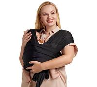 Momcozy Fascia per bebè con fibbia regolabile, in rete ad aria, facile da indossare, da neonato a bambino, 3,6-15,9 kg, adatta per vita 76,2-119,4 cm, nero normale