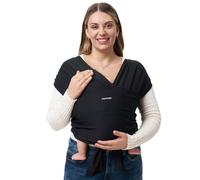 Momcozy Fascia per neonati - Anello facile da indossare - Fascia per il trasporto traspirante per mani libere - Marsupio regolabile da 3,6 kg a 15 kg (nero)