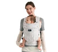 Momcozy Herihuge Marsupio Neonato, Tessuto Jacquard Elegante e Resistente,3,2-20 kg(3-24 mesi), Comodo per Tutto il Giorno, Marsupio Ergonomico per Neonati, Colore Beige Heritage