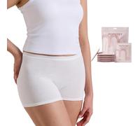 momcozy Intimo Post-Parto in Cotone, Set da 7 Slip Post-Parto, Slip monouso Traspiranti da Donna con Vita Media e Ampio Cavallo