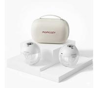 MOMCOZY M5 SMART WEARABLE BREAST PUMP - UPGRADED WITH APP CONTROL GREY DOUBLE PACK