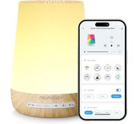 Momcozy Macchina del Rumore Bianco,Macchina del Suono per Bambino Adulto,34 Suoni Lenitivi,White Noise Machine Luce a 7 Colori,Macchina Rumore Bianco Telecomando APP, Funzione di Temporizzazione