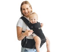 Momcozy Marsupio Neonato Ergonomico 2 in 1 con Seduta Rimovibile per il Fianco, Traspirante, Portata Frontale Hands-Free, per Bambini Fino a 20 kg, si Adatta a Girovita Fino a 120 cm