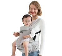 Momcozy Marsupio Neonato Ergonomico 2 in 1 con Seduta Rimovibile per il Fianco, Traspirante, Portata Frontale Hands-Free, per Bambini Fino a 20 kg, si Adatta a Girovita Fino a 120 cm