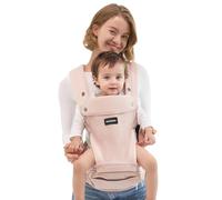 Momcozy Marsupio Neonato Ergonomico 2 in 1 con Seduta Rimovibile per il Fianco, Traspirante, Portata Frontale Hands-Free, per Bambini Fino a 20 kg, si Adatta a Girovita Fino a 120 cm