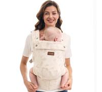 Momcozy Marsupio Neonato Ergonomico e Confortevole, Leggero e Facile da Indossare, 3,2-20 kg(3-24 mesi), Ideale per Genitori a Mani Libere, Motivo Geometrico