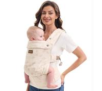 Momcozy Marsupio Neonato Ergonomico, Marsupio Porta Bebè Comodo e Leggero con Supporto Lombare, Facile da Indossare, Mani Libere, Design Geometrico Moderno