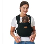 Momcozy Marsupio per neonati dalla nascita, ergonomico con supporto per il collo, leggero e sicuro (3-11 kg), nero