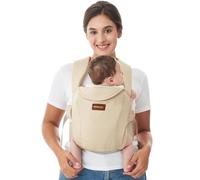 Momcozy Marsupio per neonati dalla nascita, ergonomico con supporto per il collo, leggero e sicuro (3,5 - 11 kg), rosa
