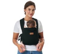 Momcozy Marsupio per neonati dalla nascita, ergonomico con supporto per il collo, leggero e sicuro (3,5 - 11 kg), nero