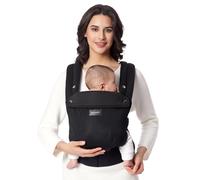 Momcozy Marsupio Traspirante in Rete, Ergonomico e Leggero, per 3,2 a 20kg con Supporto Lombare Rinforzato, Comfort per Tutto il Giorno per Genitori a Mani Libere, Air Mesh-Nero