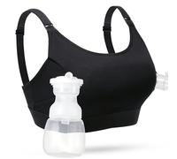 momcozy Reggiseno Allattamento a Mani Libere per Tiralatte, Reggiseno Regolabile per Sostenere Le Pompe e Allattare, Pumping & Nursing in Uno, Nero,M