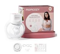 Momcozy S12 Pro Quick Tiralatte Elettrico a Mani Libere, Indossabile e Wireless con Flangia da 24mm DoubleFit™, 3 Modalità e 9 Livelli, Display Intelligente, Portatile, 1 Pezzo, Bianco