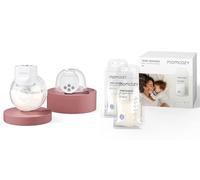 Momcozy S12 Pro Tiralatte Elettrico a Mani Libere, Indossabile e Portatile con Flangia da 24mm,120 Sacchetti per Conservare il Latte Materno