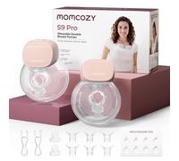 Momcozy S9 Pro Tiralatte Indossabile Aggiornato, Elettrico- 24mm (Rosa, 2 Pack)