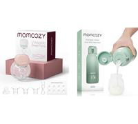 Momcozy S9 Pro Tiralatte Indossabile Aggiornato, Elettrico a Mani Libere con Display a LED, Portatile con 2 Modalità e 9 Livelli,Scaldabiberon Portatile, Riscaldamento Rapido e Lunga Durata della Batt