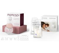 Momcozy S9 Pro Tiralatte Indossabile Aggiornato, Elettrico a Mani Libere con Display a LED, Portatile con 2 Modalità e 9 Livelli,200 Sacchetti per Conservare il Latte Materno
