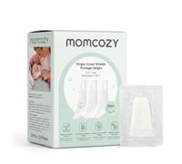 Momcozy Salviette da Dito Neonati Monouso, Igiene Orale, 30 Pezzi | Confezioni singole, strato interno impermeabile, trama 3D in rilievo e forma a cappuccio per lingua, gengive e dentini