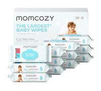 Momcozy Salviette per neonati - Design extra large 99% a base d'acqua, non profumate e ipoallergeniche, salviette detergenti e idratanti per neonati per pelli sensibili, 12 confezioni con patta (720)