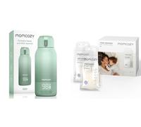 Momcozy Scaldabiberon Portatile, Riscaldamento Rapido e Lunga Durata della Batteria,120 Sacchetti per Conservare il Latte Materno