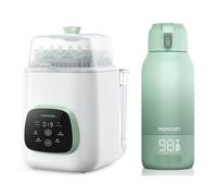 Momcozy Scaldabiberon Portatile, Riscaldamento Rapido e Lunga Durata della Batteria,KleanPal Pro Sterilizzatore per biberon elettrico 3 in 1: Lavaggio, Sterilizzazione e Asciugatura per Biberon
