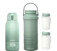 Momcozy Scaldabiberon Portatile, Riscaldamento Rapido e Lunga Durata della Batteria,Momcozy Refrigeratore portatile per latte materno per esterni (628 ml), raffreddamento totale a 360°