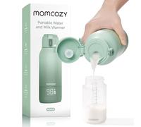 Momcozy Scaldalatte portatile da viaggio - Doppia modalità di riscaldamento per latte materno e acqua, scaldabiberon portatile con riscaldamento rapido e lunga durata della batteria, grande capacità