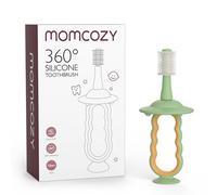 Momcozy Spazzolino da denti per bambini, spazzolino da denti per bambini da 1 a 2, spazzolino da denti per neonati da 6 a 12 mesi in su, detergente orale, detergente per lingua del bambino, verde