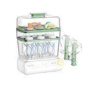 Momcozy Sterilizzatore e asciugatrice a 3 strati, sterilizzatore e asciugatura rapida, sterilizzatore universale per bottiglie e accessori per tiralatte, disinfettante per bottiglie touch screen e