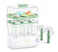 Momcozy Sterilizzatore e asciugatrice a 3 strati, sterilizzatore e asciugatura rapida, sterilizzatore universale per bottiglie e accessori per tiralatte, disinfettante per bottiglie touch screen e