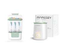 Momcozy Sterilizzatore e Asciugatrice per Biberon, Capacità 6 Biberon, Sterilizzatore Compatto 4 in 1 per Biberon,Scaldabiberon per Latte Materno e Formula, Riscaldamento Rapido a Bagnomaria