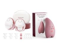 Momcozy Tiralatte a Mani libere Mobile Style | M6, Ritmo Ideale per Più Latte, Flangia DoubleFit,Momcozy Massaggiatore per allattamento A1Pro