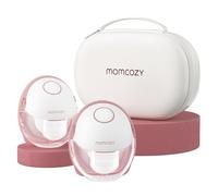 Momcozy Tiralatte a Mani libere Mobile Style | M6, Ritmo Ideale per Più Latte, Flangia DoubleFit, più Aderente e Discreto con 3 Modalità e 9 Livelli, 24mm (2, Rosso)