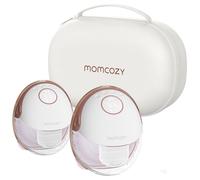 Momcozy Tiralatte a mani libere, stile mobile | M6, tiralatte indossabile per l'allattamento al seno, ritmo ideale per più latte, flangia DoubleFit più aderente e discreta con 3 modalità e 9 livelli,