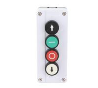 Momentary Switch Station Box for Winch, Roller Door and Truck Tail Lift Control - IP32 Waterproof ABS Push Button Station with Up Down Stop Function (SGKJ-4N)