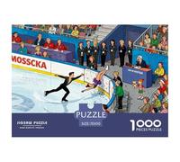 Momento di fallimento nel pattinaggio artistico Puzzle in Legno Impermeabile DIY Puzzles Da 1000 Pezzi Regali Per Adulti Colorati Per Decorazioni Domestiche