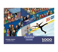 Momento di fallimento nel pattinaggio artistico Puzzle in Legno Impermeabile DIY Puzzles Da 1000 Pezzi Per Adulti Impossibili Giochi Di Impegnativi