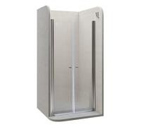 Moments of Glass Box doccia Lima, regolabile da 104 a 108 cm, altezza 185 cm, porta doppia ribaltabile, vetro di sicurezza temperato trasparente ESG 6 mm, profili cromati #DTC