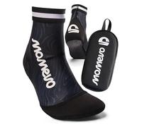 Momevo Beachmates Pro - Calzini da Beach Volley con suola in Kevlar e tasca portaoggetti, resistenti e lavabili, ideali per giocatori professionisti - Black Wave, 35-36